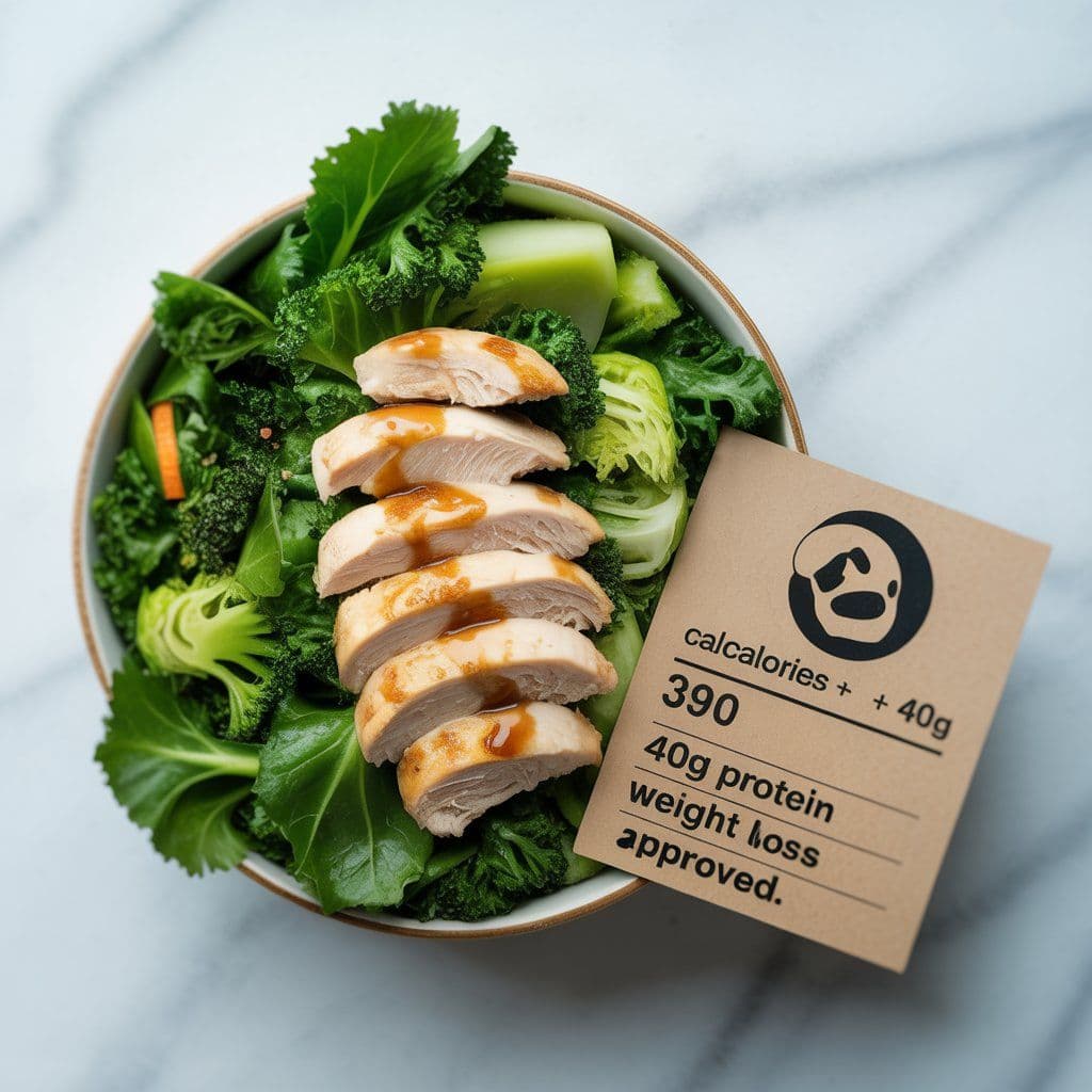 Panda express weight loss meal bowl with super greens and grilled teriyaki chicken 390 calories