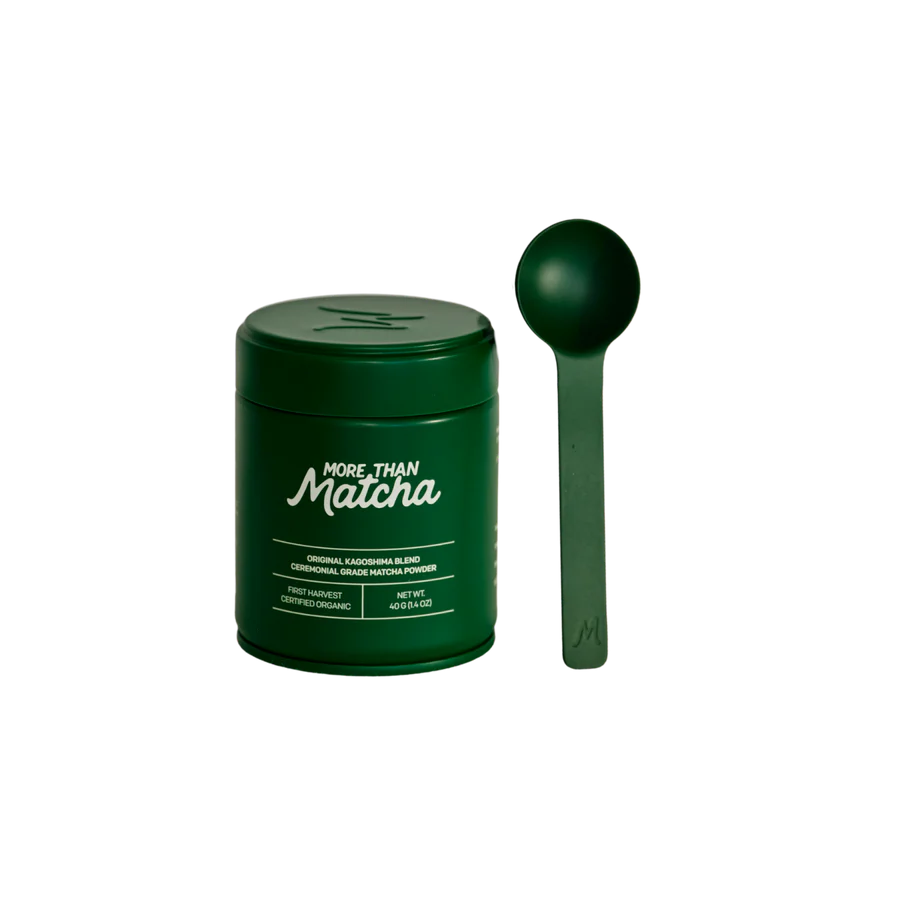Ceremonial grade matcha powder tin